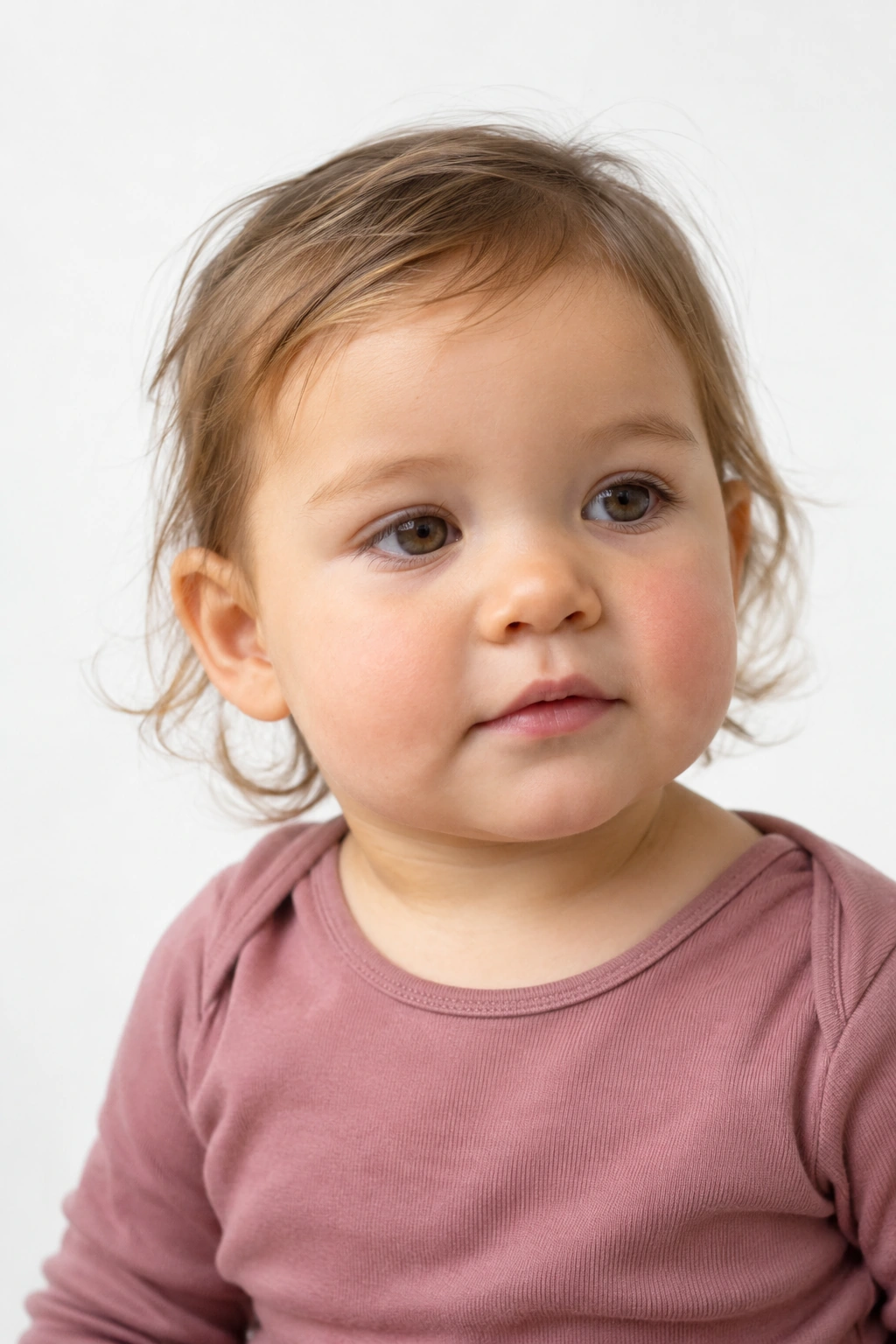Alba · Retrato, modelo virtual da DELFI em estúdio com fundo branco