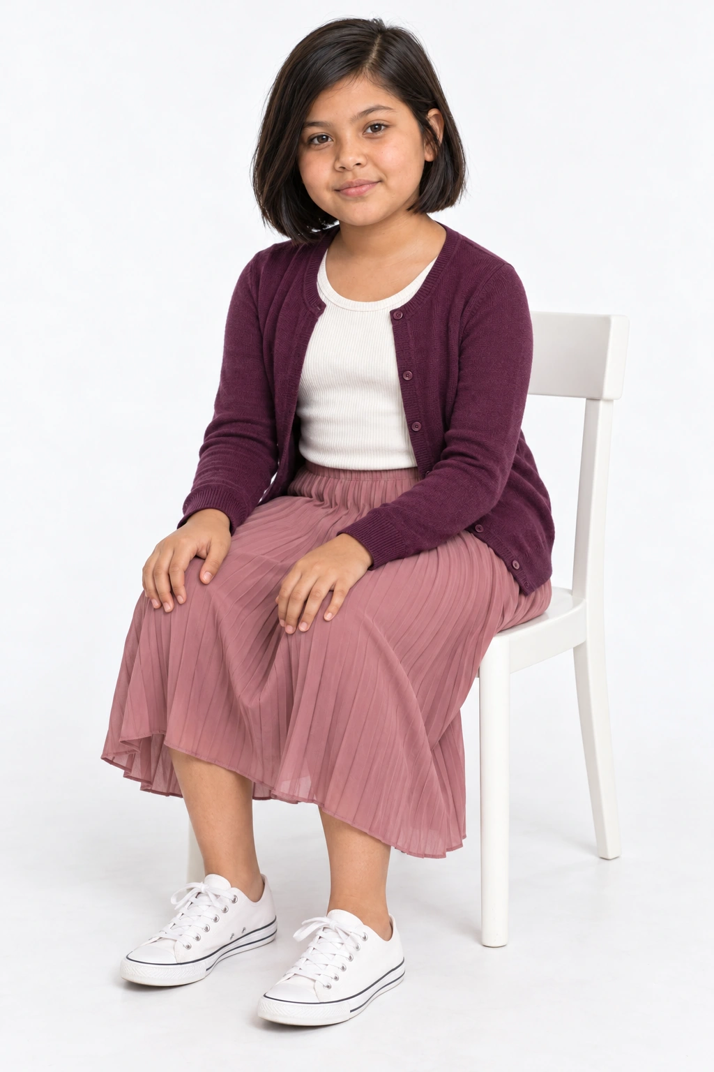 Sara · Silhueta, modelo virtual da DELFI em estúdio com fundo branco