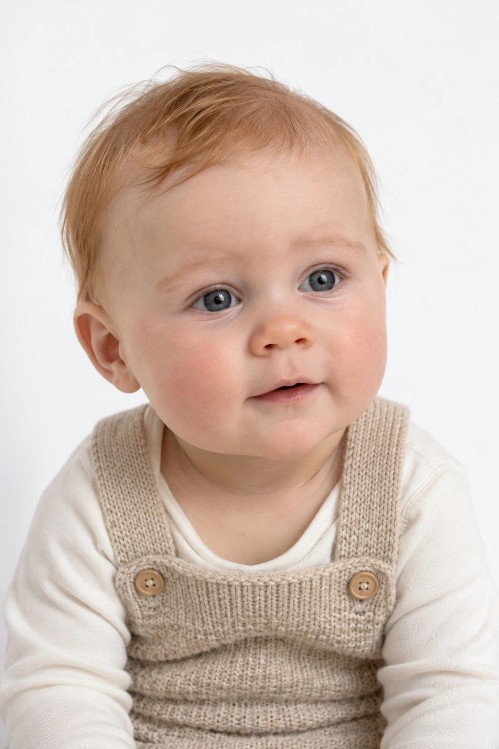 Tomás · Retrato, modelo virtual da DELFI em estúdio com fundo branco