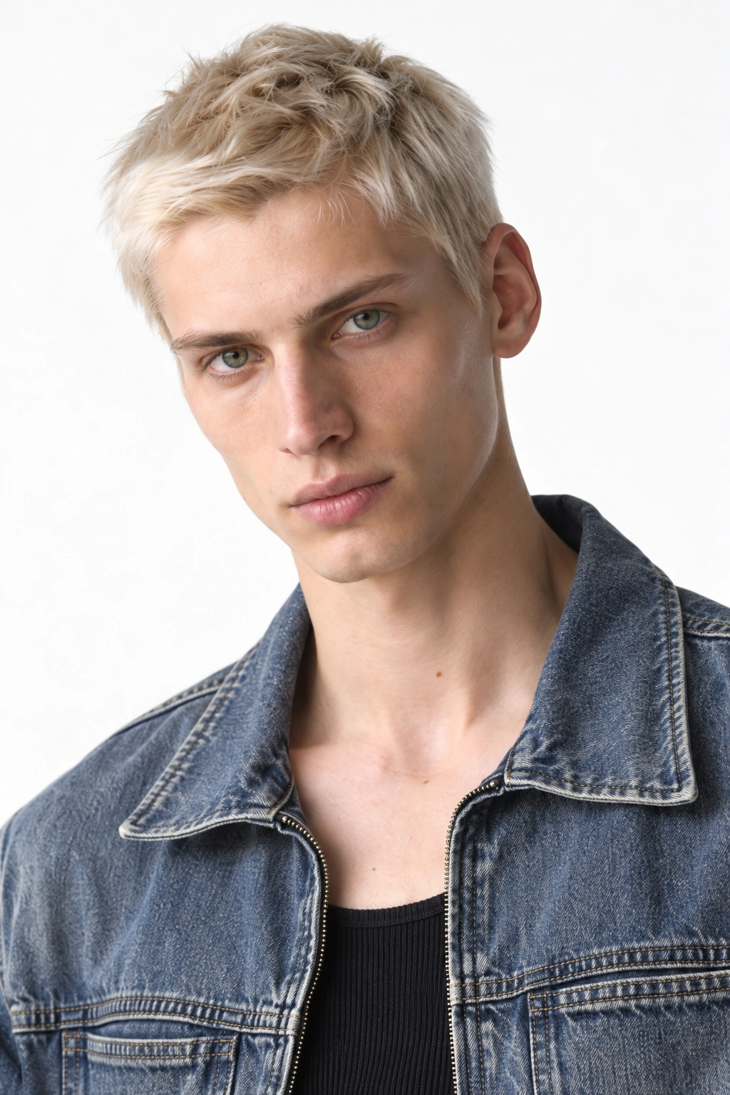 Iván · Retrato, modelo virtual da DELFI em estúdio com fundo branco