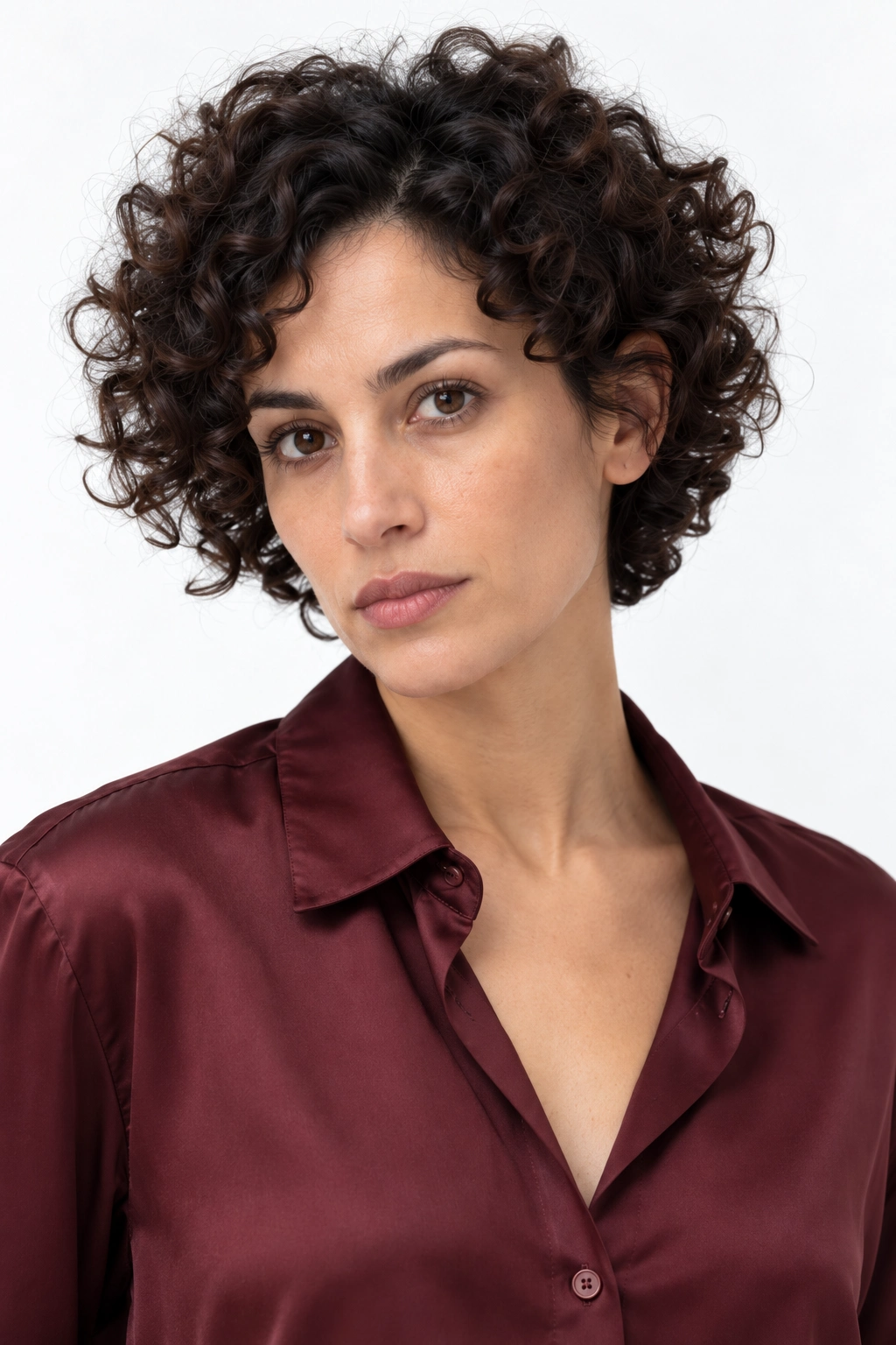 Elisa · Retrato, modelo virtual da DELFI em estúdio com fundo branco