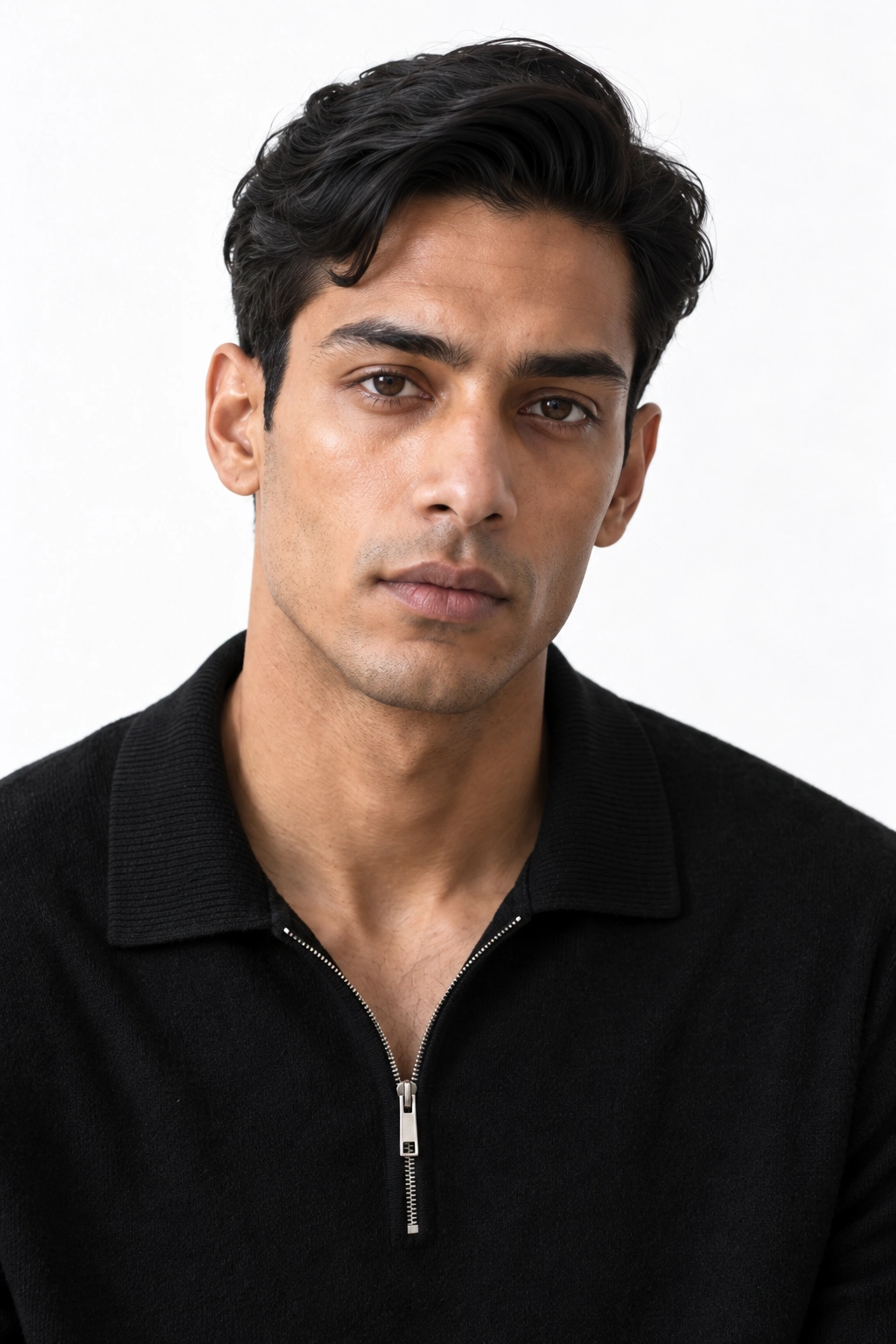 Cristóbal · Retrato, modelo virtual da DELFI em estúdio com fundo branco