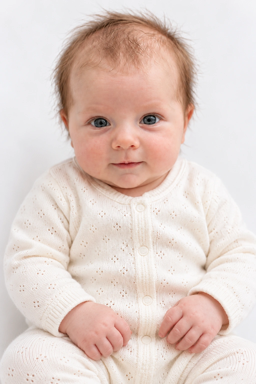 Olivia · Retrato, modelo virtual da DELFI em estúdio com fundo branco
