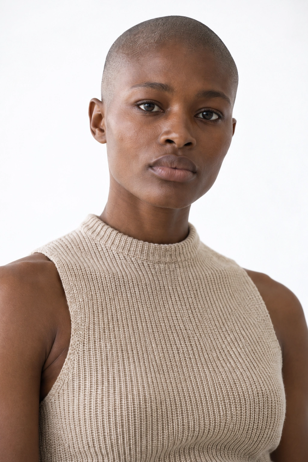 Raquel · Retrato, modelo virtual da DELFI em estúdio com fundo branco