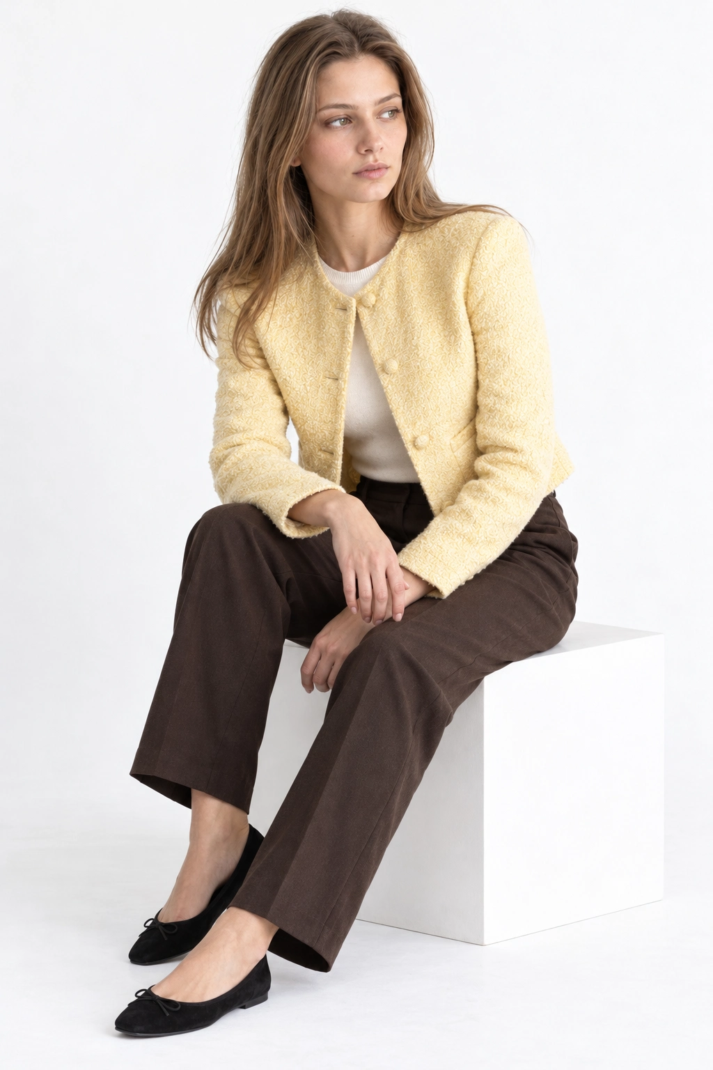 Chiara · Atitude, modelo virtual da DELFI em estúdio com fundo branco