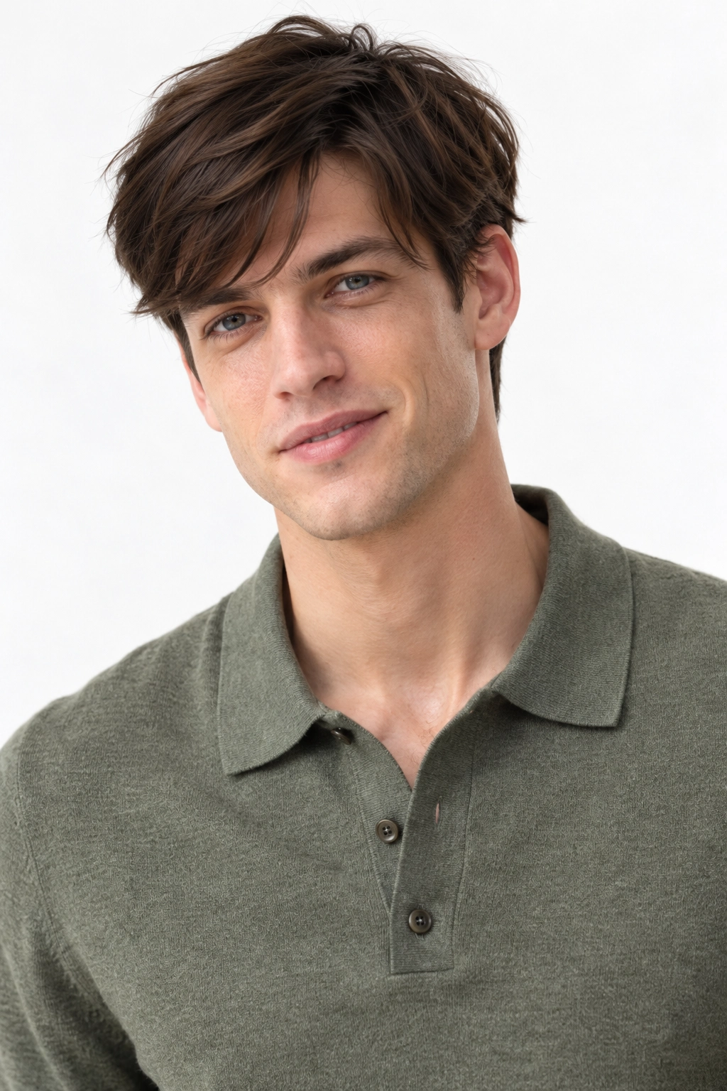 Yago · Retrato, modelo virtual da DELFI em estúdio com fundo branco