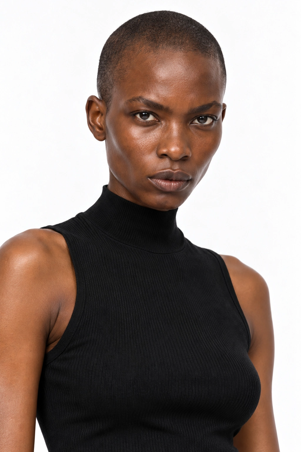 Naomi · Retrato, modelo virtual da DELFI em estúdio com fundo branco