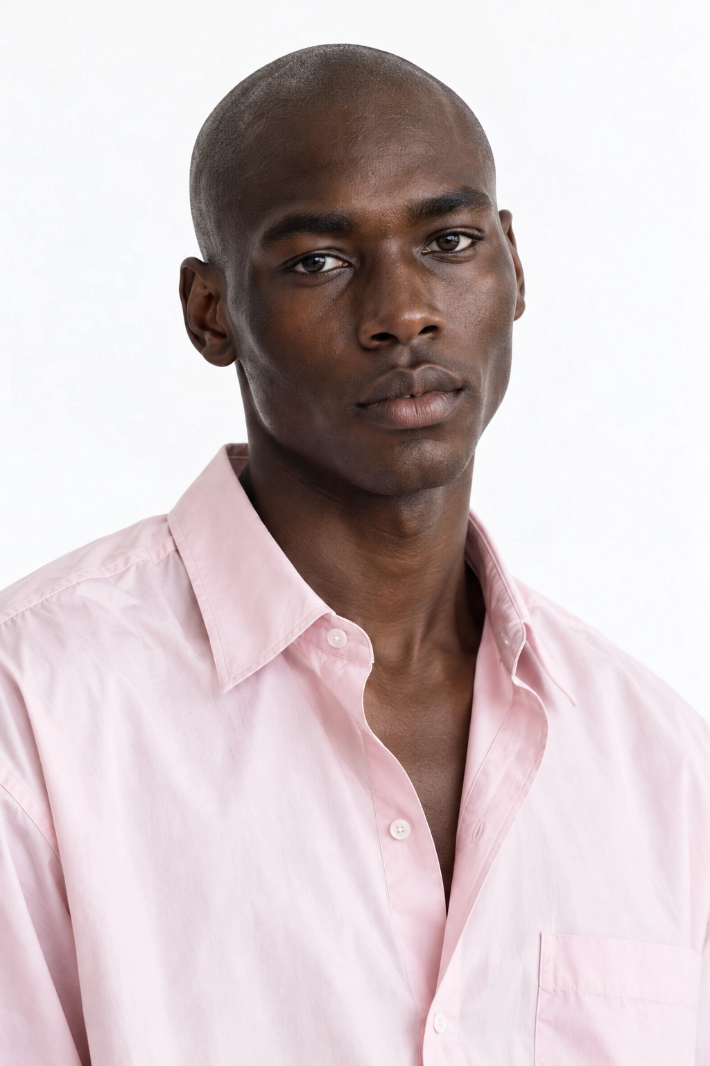 Malik · Retrato, modelo virtual da DELFI em estúdio com fundo branco