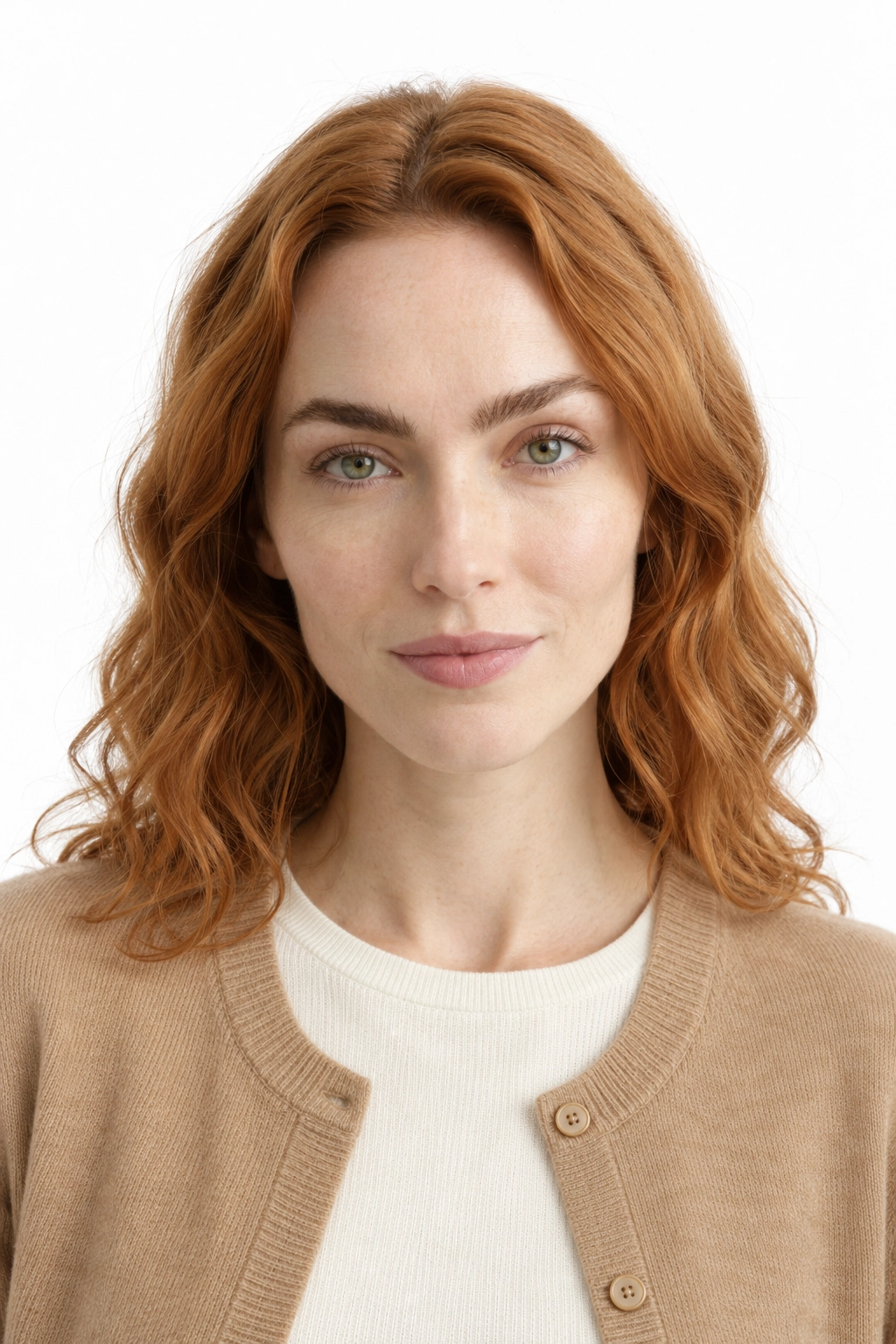 Emma · Retrato, modelo virtual da DELFI em estúdio com fundo branco