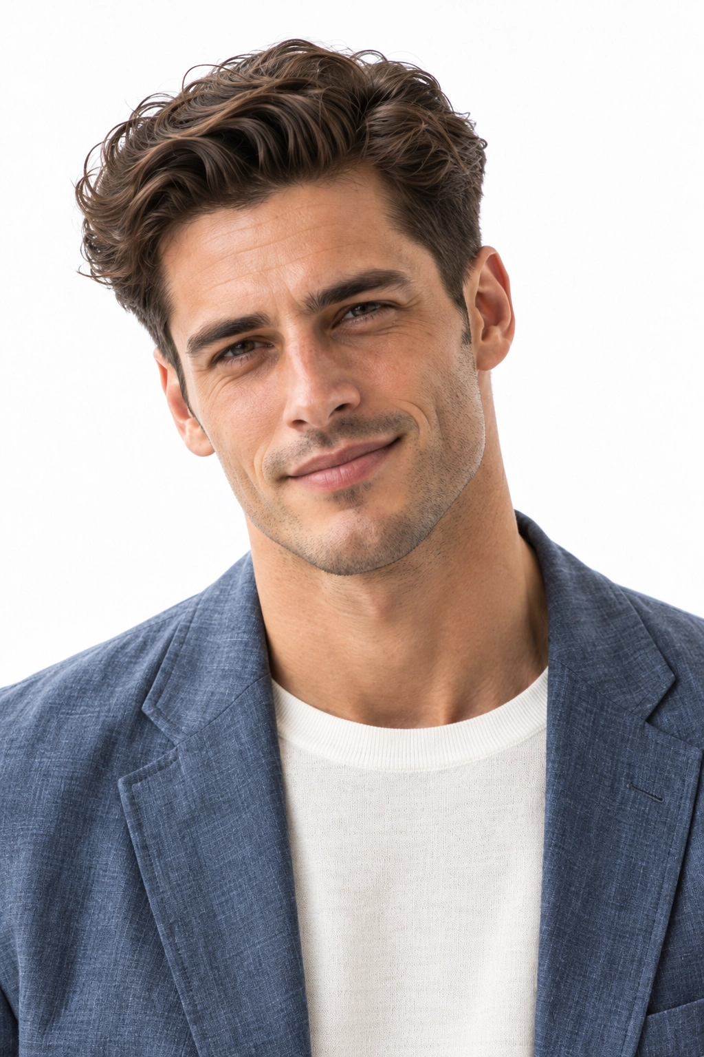 Ignacio · Retrato, modelo virtual da DELFI em estúdio com fundo branco