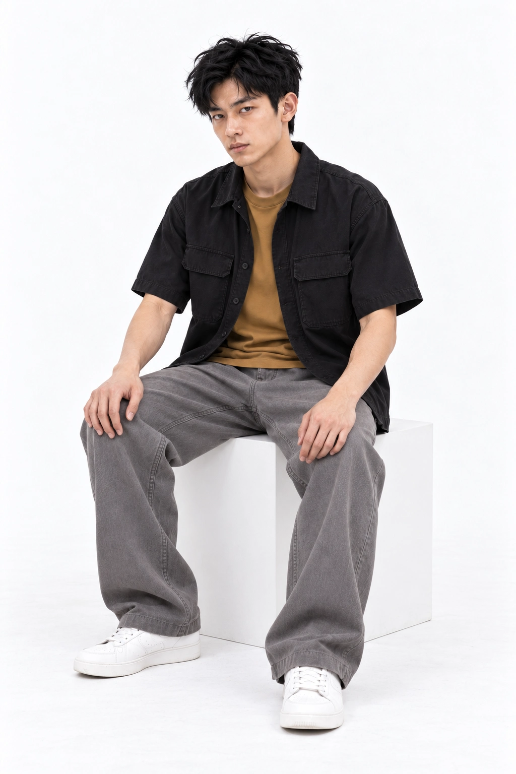Kenzo · Atitude, modelo virtual da DELFI em estúdio com fundo branco
