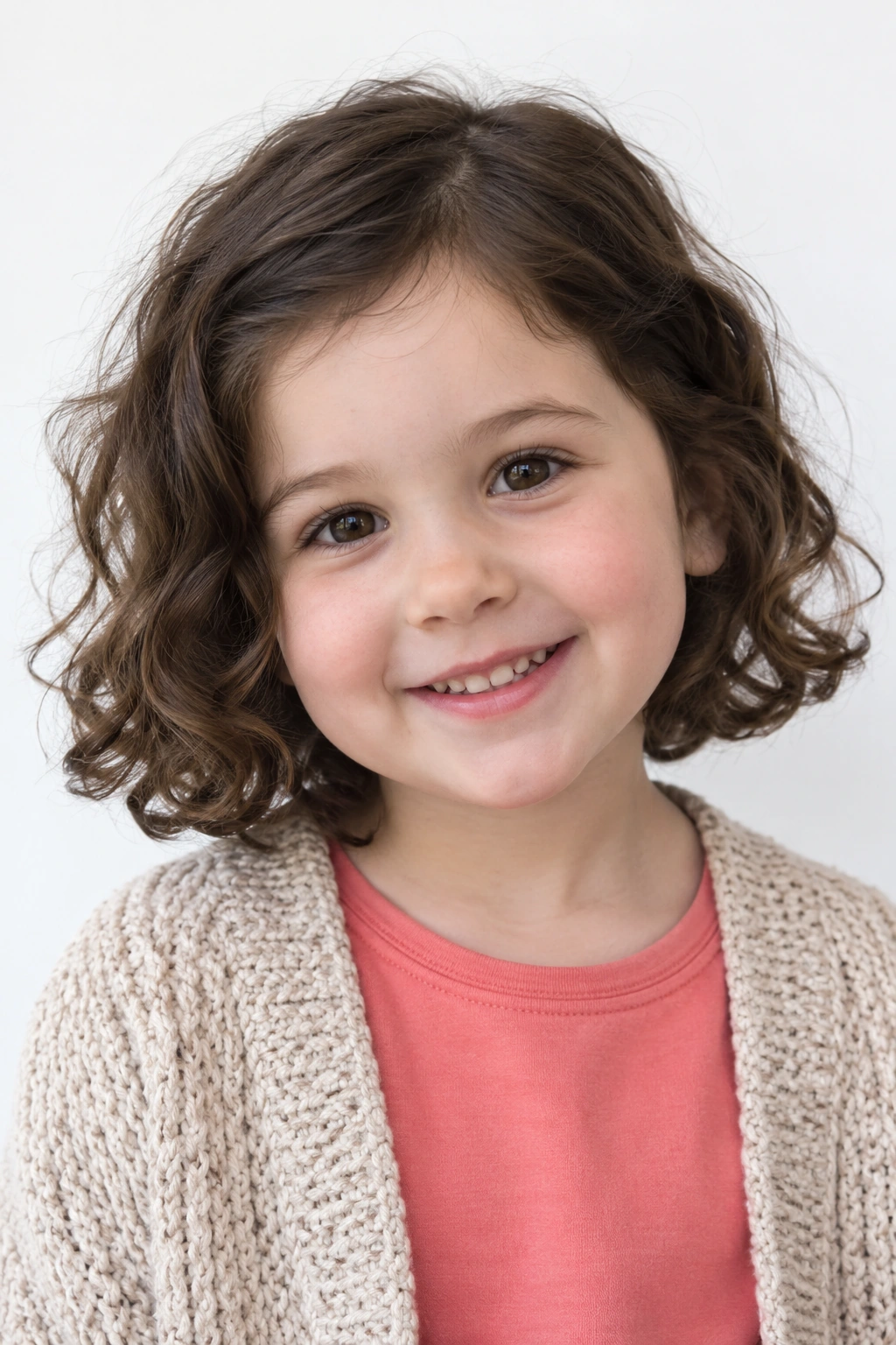 Violeta · Retrato, modelo virtual da DELFI em estúdio com fundo branco