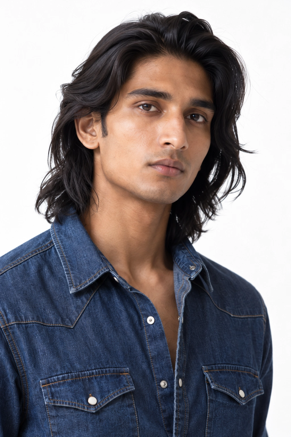 Ulises · Retrato, modelo virtual da DELFI em estúdio com fundo branco