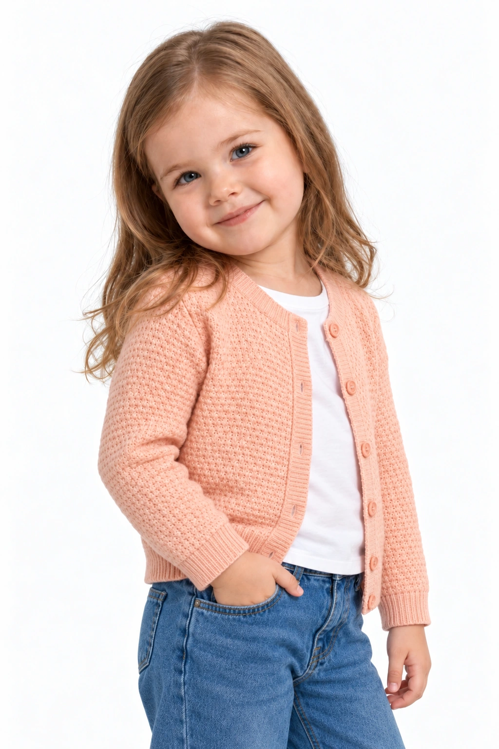 Angie · Atitude, modelo virtual da DELFI em estúdio com fundo branco