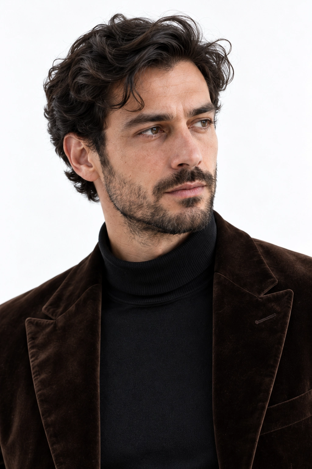 Fabio · Retrato, modelo virtual da DELFI em estúdio com fundo branco