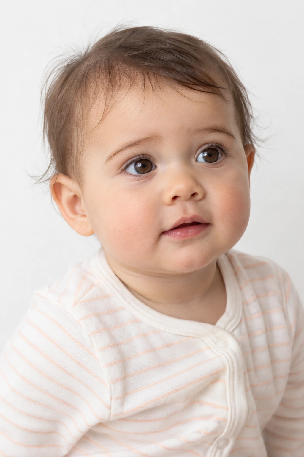 Luz · Retrato, modelo virtual da DELFI em estúdio com fundo branco