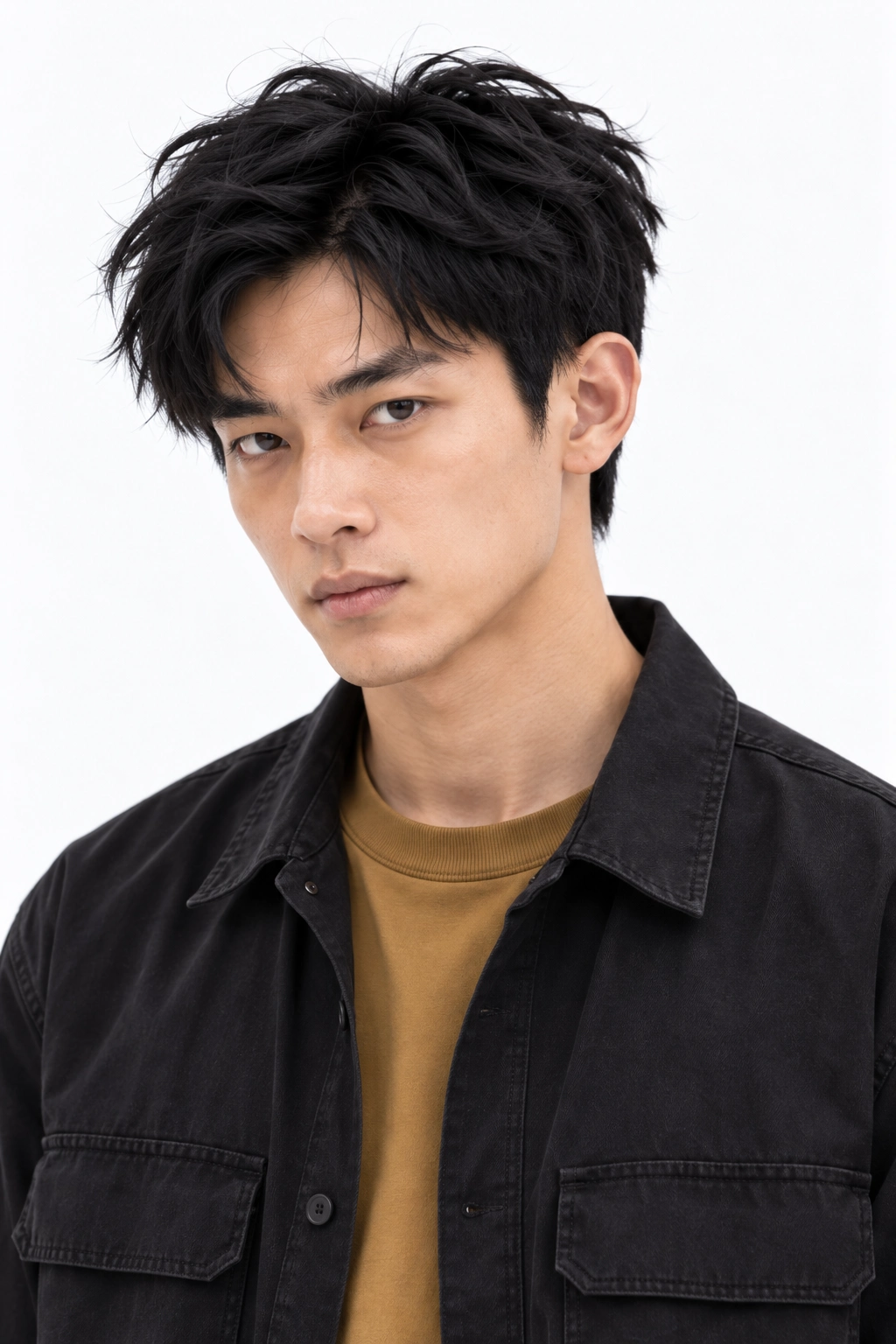 Kenzo · Retrato, modelo virtual da DELFI em estúdio com fundo branco