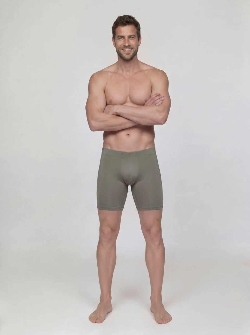 LEO — Green boxer briefs · front view